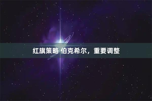 红旗策略 伯克希尔，重要调整