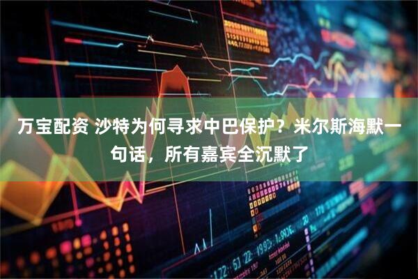 万宝配资 沙特为何寻求中巴保护？米尔斯海默一句话，所有嘉宾全沉默了